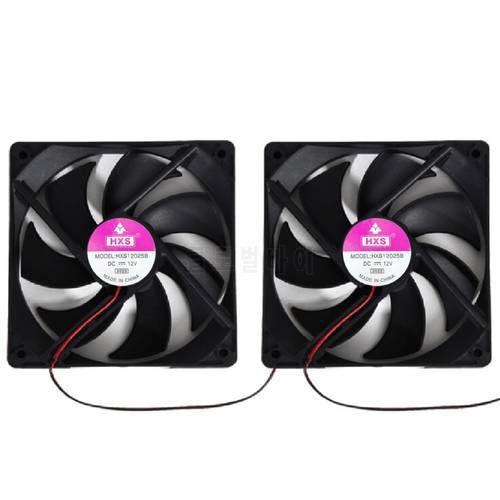 2PCS Cooling Fan 120mmx120mmx25mm 12V 4Pin DC Brushless PC Computer Case Fans In stock 30