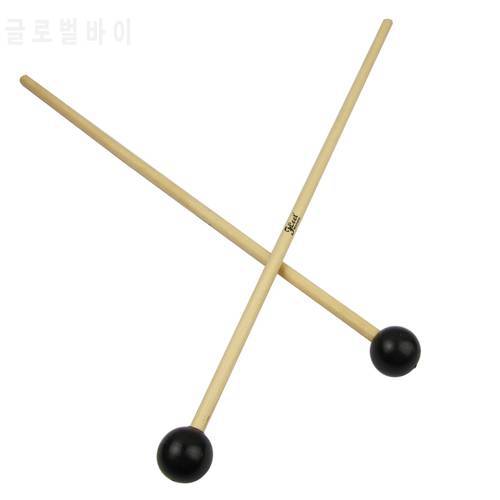 New 1 Pair Glockenspiel Xylophone Mallets Sticks Wooden Drumstick Percussion Stick Maple Handle Nylon Head for Bright Sound
