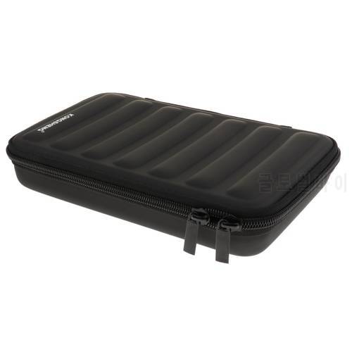Portable 10 Holes Harmonicas Storage Case Soft Inner 230 X 140 X 37mm Black