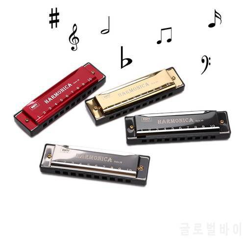 HOT10 Holes For Rock Country Folk Jazz Melodica Swan Harmonica Diatonic Blues Harp Woodwind Music Instrument Mouth Organ 1PC