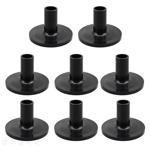 Set Of 8 Cymbal Stand Sleeves With Flange Base For Drum Set Kit Parts Accessories
