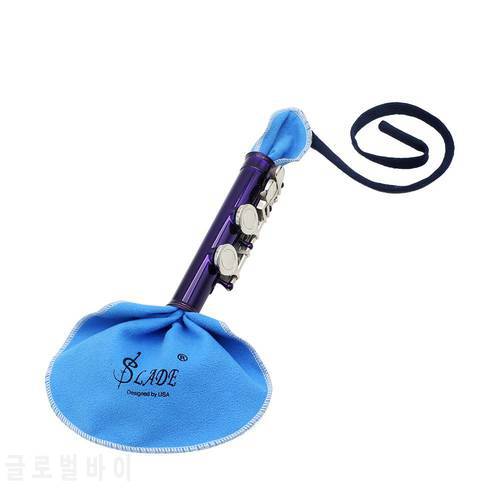 Mounchain Alto Tenor Flute Clarinet Soprano Saxophone Sax Tube Care Suede Cleaning Cloth Woodwind Instrument Parts & Accessories