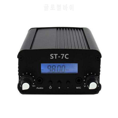 ST-7C 1W/7W 12V 3A 76-108MHZ Stereo PLL FM Transmitter Broadcast Radio Station