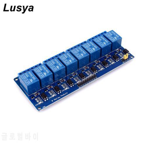 8-channel Relay Board with Optocoupler Isolation Low level Pull-in PLC Relay Control Board 5v 12v 24v optional T1689