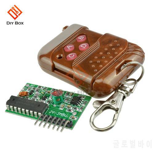 IC 2262 2272 433MHZ Four Ways 4 CH Key Wireless Remote Control Module Kit ASK Decoding Receiver Board For Arduino