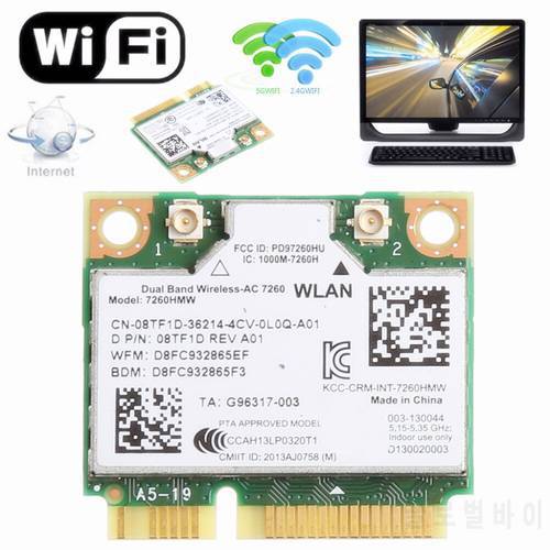876M Dual Band 2.4+5G Bluetooth V4.0 Wifi Wireless Mini PCI-Express Card For Intel 7260 AC For DELL 7260HMW CN-08TF1D Dropship