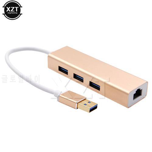 USB Gigabit Ethernet Adapter 10/100/1000Mbps USB Hub 3.0 Lan Wired Network Card Rj45 Port USB Splitter for Mac OS Computer