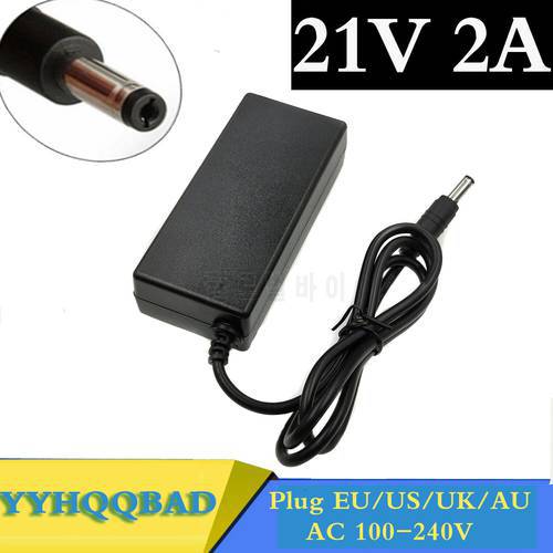 21v 18v 2a lithium battery charger 5 Series 100-240V 21V 2A battery charger for lithium battery with LED light shows charge