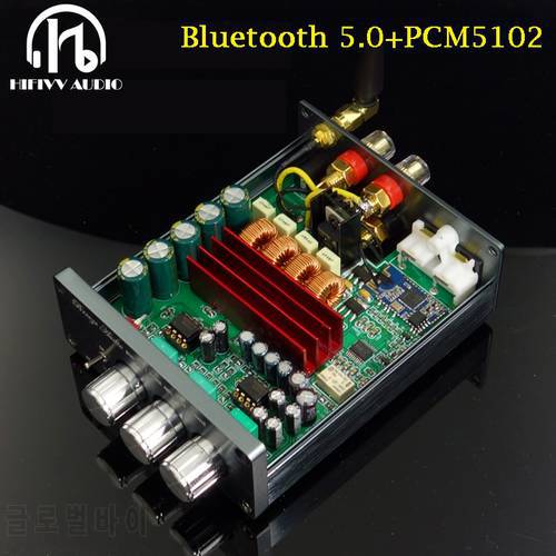 100W *2 Bluetooth-compatible Digital Amplifier of TPA3116d2 home Digital AMP 2.0CH QCC3003 + TPA3116 + PCM5102 dac ATPX HDaptX