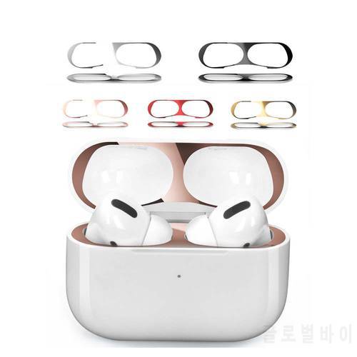 Metal Dust Guard sticker for Apple AirPods pro Case Cover Dust-proof Protective Sticker Skin Protector for Air Pods Accessories