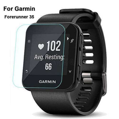 4PCS 9H Tempered Glass For Garmin Forerunner 35 HR Round Smart Watch Screen Protector Anti-scratch Protective Film