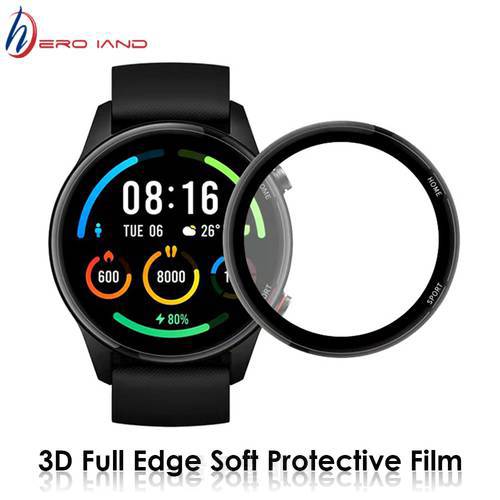 3D Full edge Soft Protective Film For Xiaomi Mi Smart Watch Color Sports Version Smartwatch Screen Protector Cover Protection