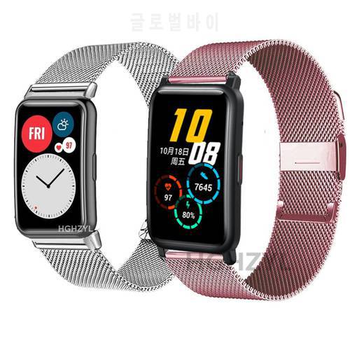 NEW Milanese Watch Band for Huawei Watch Fit 2 / HONOR Watch ES Watch Stainless Steel Women Men Replacement Bracelet Band Strap