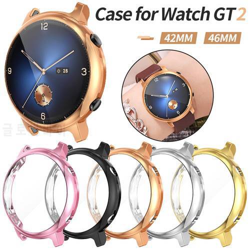 For Huawei Watch GT2 42mm Case TPU Screen Protector Cover for GT2 Watch Scratch-resistant Shell Bumper Accessories