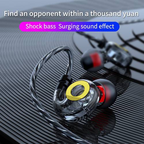 Olhveitra Heavy Bass Earphones Wired Headset Gaming For iPhone Samsung Xiaomi In-Ear Stereo 3.5mm Auriculares Earbuds With Mic