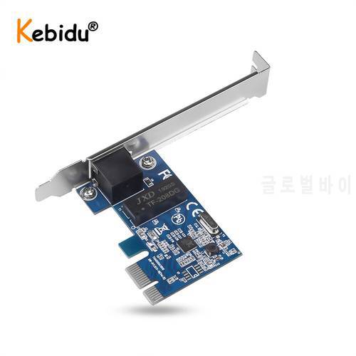 KEBIDU Gigabit Ethernet PCI-E Network Card Adapter Network Controller Card 10/100/1000Mbps RJ45 LAN Adapter Converter For PC