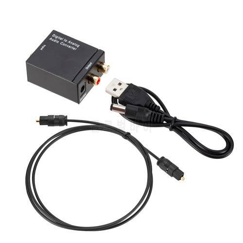 Digital to Analog Audio Converter Optical Fiber Coaxial Signal to Analog DAC Spdif Stereo 3.5MM Jack 2*RCA Amplifier Decoder