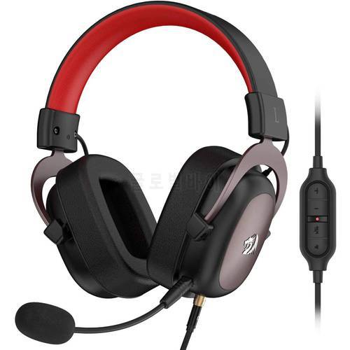 Redragon H510 Zeus wired game headset 7.1 Surround sound memory foam ear pad with removable microphone for PC/PS4 and Xbox One