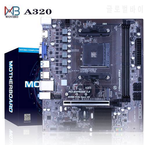AMD A320 Motherboard AM4 Socket For Ryzen 5 3500 3600 cpu USB 3.0 SATA III M.2 NVME DDR4 Memory AM4 A320V Computer Mainboard