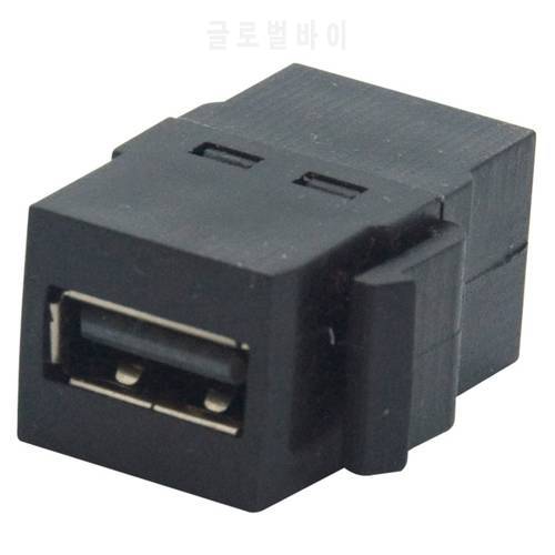 keystone USB 2.0 connector with black color
