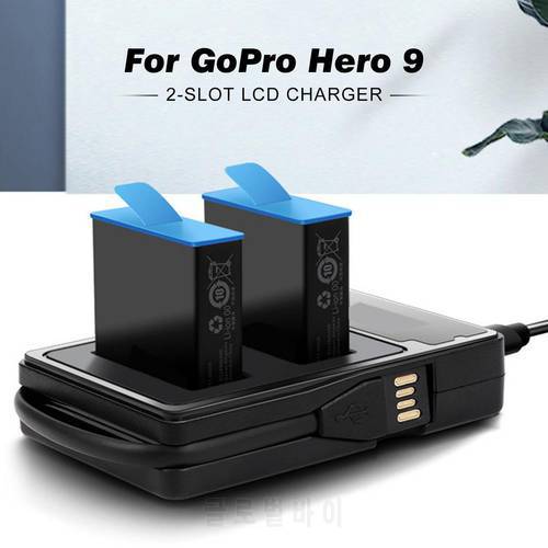 For GoPro HERO 9 3 Ways Battery Charger Charging Box For GoPro Hero 9 Sports Action Camera Battery Accessories