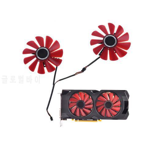 2022 New2pcs 85mm RX-570-RS RX-580-RS FD10U12S9-C Fan for XFX RX470 RX570 RS RX580 RS