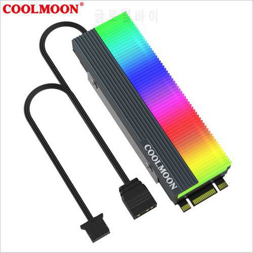 CoolMoon M.2 Solid State Drive RGB Heat-Sink M2 SSD Radiator,5V 3Pin ARGB SYNC Vest, CM-M73S