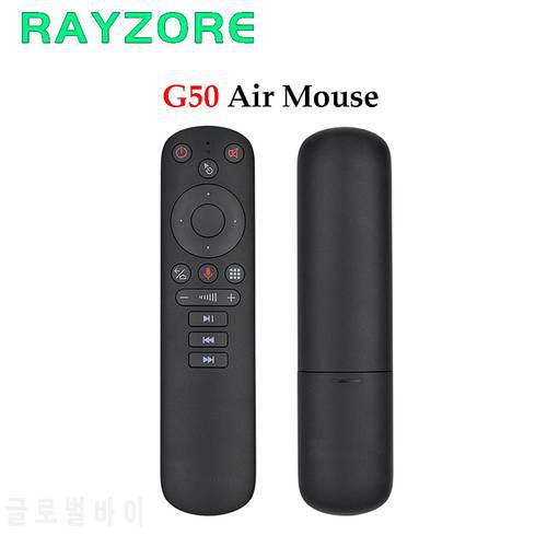 2022 New G50s air mouse Google Voice Microphone Gyroscope 2.4G Wireless IR learning G50S remote control for android tv box