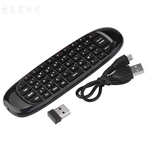 C120 Multi-Language 2.4G Air Mouse Wireless Keyboard Motion Sense IR Learning Remote Control USB Receiver for Smart TV BOX