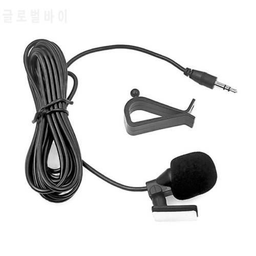 Car Radio Extension Stereo 3.5mm Microphone for Car DVD Player GPS External Mic Audio Adapter With 300cm Cable