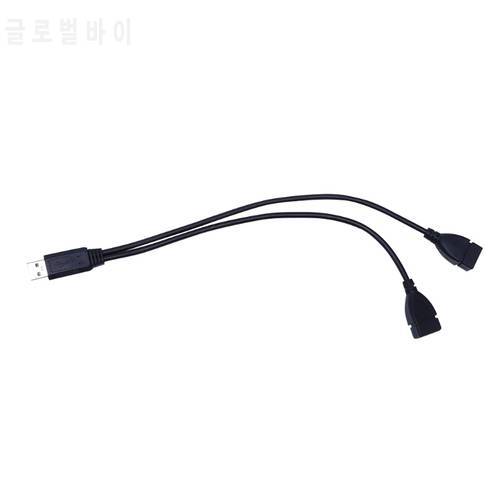 USB 2.0 Type A 1 Male To 2 Female Y-Splitter Data Sync Charging Extension Cable
