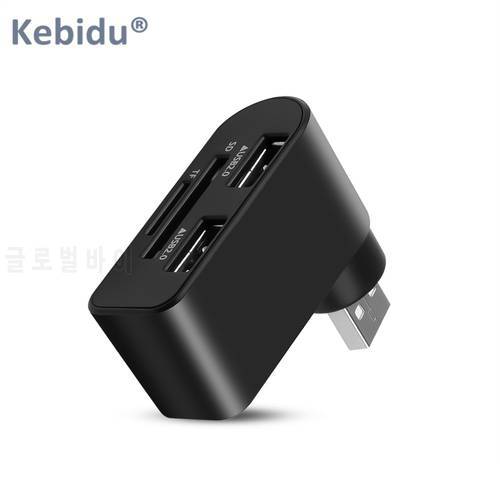 Usb 2.0 Hubs 2 Port USB Power Interface With TF SD Card Reader For NotebookComputer Laptop Accessories USB Hub Card Reader