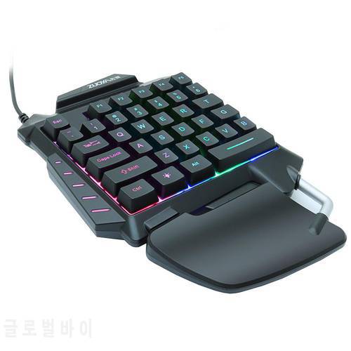 For ZUOYA Single Handed Gaming Membrane keyboard 35 keys one hand Ergonomic Game Keypad G92 For PC Laptop Pro PUBG gamer
