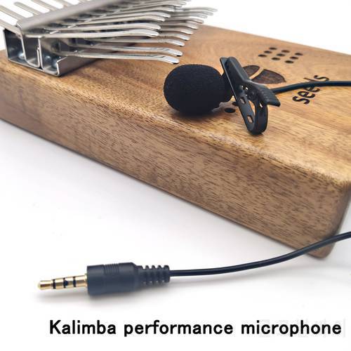 Kalimba Performance Mobile Phone Live Recording Microphone Pickup Lavalier Mini 3.5mm Thumb Piano Video Sound Restoration Mike