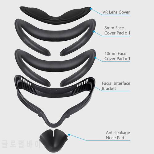 Vr Accessories Eye Mask Cover For Oculus Quest 2 VR Glasses Light Blocking Soft PU Leather Face Eye Cover Pad With VR Lens Cover