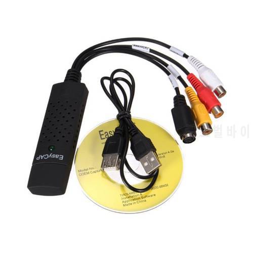 Easy to cap USB2.0 Audio Video Capture Card Adapter TV Tuner Video Capture Converter Adapter For Win7/8/XP/Vista with USB Cable