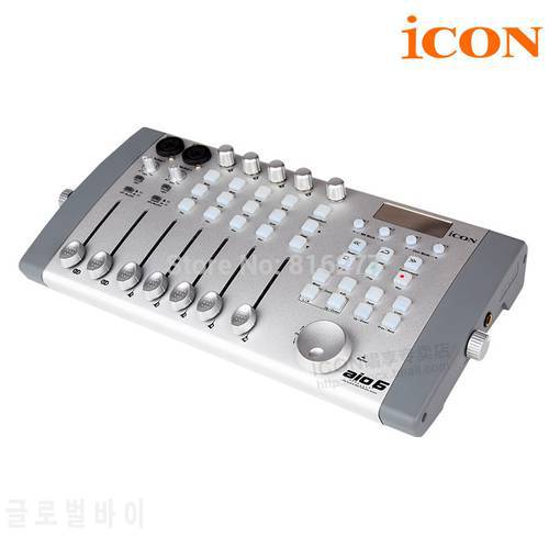 Icon AIO6 external sound card audio recording USB2.0 S/PDIF I/O 6-In/6-Out Dual MIC/Instrument preamps 2 headphone output