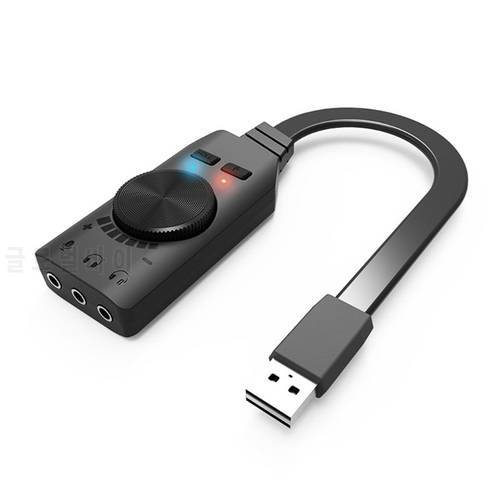 GS3 Virtual 7.1 Channel Sound Card Adapter USB 3.5mm Headset for Notebook L4MD