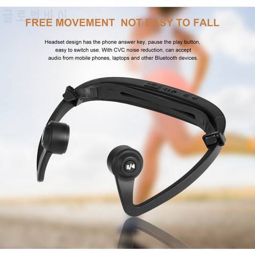 Winait Running sports bluetooth headset answer call,bone conduction earphone for cell phone wireless music MP3 player