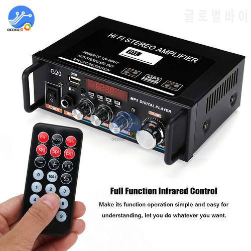 220V 600W Home Amplifiers HiFi Subwoofer Home Theater Sound System Audio Car Amplifiers FM TF AUX MP3 Player Remote Control