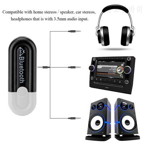 2in1 3.5mm & USB Car Kit Bluetooth-compatible Receiver Dual Output Music Audio Receiver Adapter AUX Streaming A2DP Kit with Mic