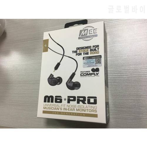 Original MEE M6 PRO 2nd Noise Canceling 3.5mm HiFi In-Ear Monitors Earphones with Detachable Cables Wired earbuds Free Shipping