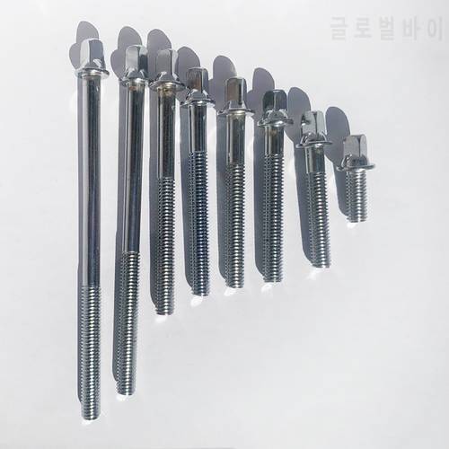 60mm 65mm 70mm 75mm M5 drum screws square head silver color Imperial 7/32 specification 6 pieces 1 lot