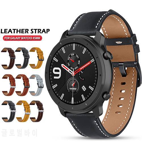 Leather Watchband Strap for Xiaomi Huami Amazfit GTR 47mm/ 3 Pro 2 2e/Stratos 3 2 2S Bracelet Band 22mm Sport Wristband Correa