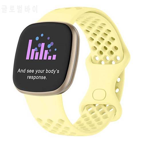 NEW Original Silicone watchband For Fitbit versa 3 sports breathable bracelet band for fitbit sense / versa3 Wrist strap