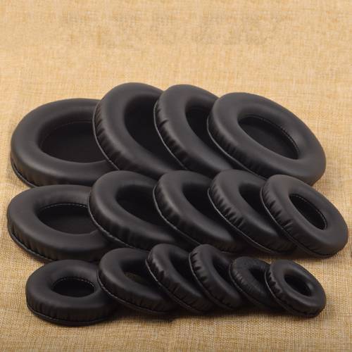 1 Pair Soft PU Ear Pad Earpads Cushion Replacement for Professional Overhead Foldable Headphone 50 55 60 65 70 75 80 85 90 110mm