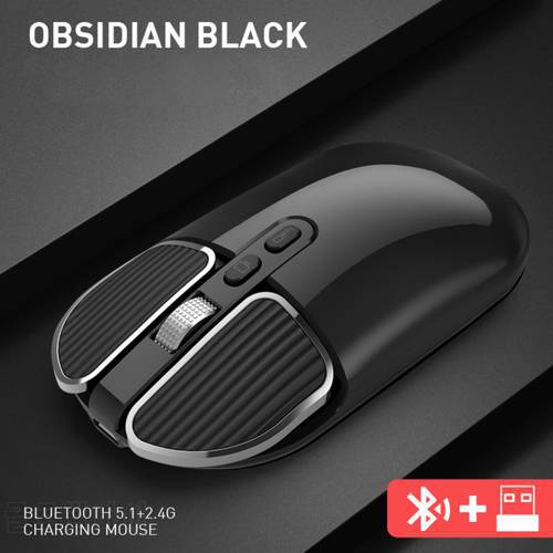 Wireless Mouse Computer Mouse Gamer Bluetooth 5.1+2.4G Dual Mode Rechargeable Optical Mice Ergonomic Gaming Mouse For PC Laptop