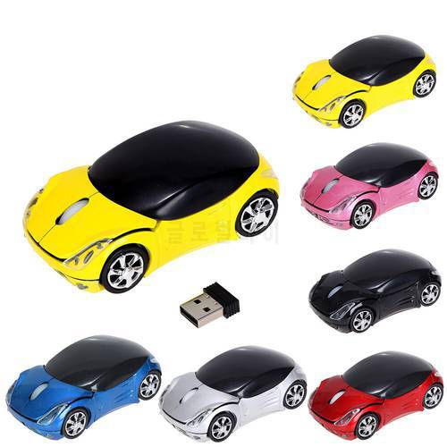 AX-356 2.4Ghz 3-Button 1200DPI Wireless Mouse Cute Car Shape Wireless Optical Mouse USB Scroll Mice for Tablet Laptop Computer