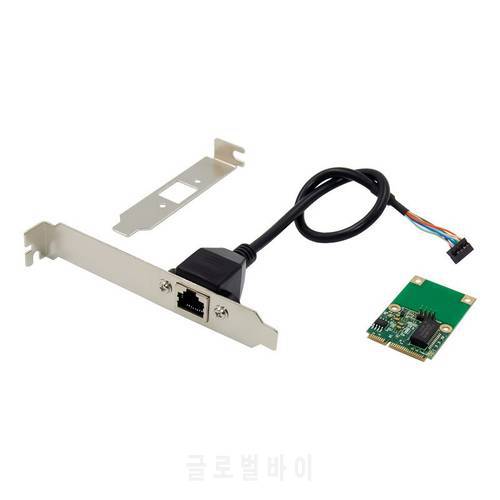 mini PCIe LAN server network card Intel I210AT GbE Ethernet RJ45 adapter card 1000m mini pci-e converter dual port gibabit