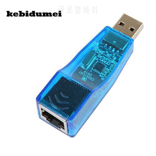 kebidumei Wholesale 1 pcs USB Network Adapter Lan RJ45 Card 10/100Mbps Ethernet